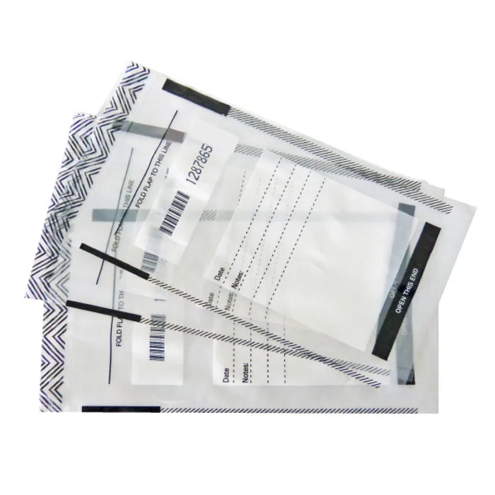 Small custom printed tamper evident security bag